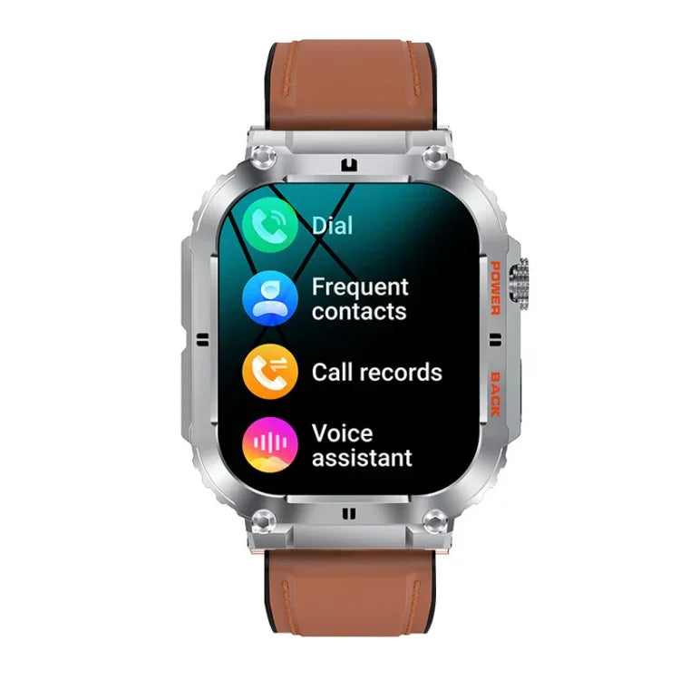 K57 Pro นาฬิกาอัจฉริยะขนาด 1.96 นิ้ว รองรับการโทร Bluetooth, เล่นเพลง, แสดงสภาพอากาศ, กันน้ำ สีดำ, สีส้ม, สายหนังสีดำ, สายหนังสีเงิน, สายเหล็กสีดำ, สายเหล็กสีเงิน, สายสามเม็ดสีดำ, สายสามเม็ดสีเงิน, สายไม้ไผ่สีดำ, สายไม้ไผ่สีเงิน