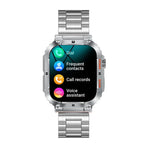 K57 Pro นาฬิกาอัจฉริยะขนาด 1.96 นิ้ว รองรับการโทร Bluetooth, เล่นเพลง, แสดงสภาพอากาศ, กันน้ำ สีดำ, สีส้ม, สายหนังสีดำ, สายหนังสีเงิน, สายเหล็กสีดำ, สายเหล็กสีเงิน, สายสามเม็ดสีดำ, สายสามเม็ดสีเงิน, สายไม้ไผ่สีดำ, สายไม้ไผ่สีเงิน