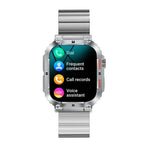 K57 Pro นาฬิกาอัจฉริยะขนาด 1.96 นิ้ว รองรับการโทร Bluetooth, เล่นเพลง, แสดงสภาพอากาศ, กันน้ำ สีดำ, สีส้ม, สายหนังสีดำ, สายหนังสีเงิน, สายเหล็กสีดำ, สายเหล็กสีเงิน, สายสามเม็ดสีดำ, สายสามเม็ดสีเงิน, สายไม้ไผ่สีดำ, สายไม้ไผ่สีเงิน