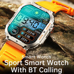 K57 Pro นาฬิกาอัจฉริยะขนาด 1.96 นิ้ว รองรับการโทร Bluetooth, เล่นเพลง, แสดงสภาพอากาศ, กันน้ำ สีดำ, สีส้ม, สายหนังสีดำ, สายหนังสีเงิน, สายเหล็กสีดำ, สายเหล็กสีเงิน, สายสามเม็ดสีดำ, สายสามเม็ดสีเงิน, สายไม้ไผ่สีดำ, สายไม้ไผ่สีเงิน