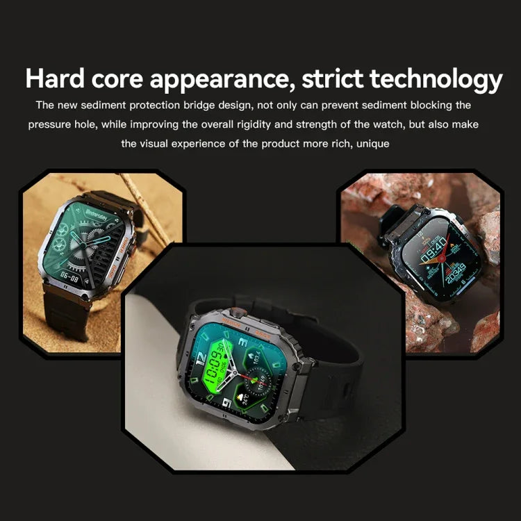 K57 Pro นาฬิกาอัจฉริยะขนาด 1.96 นิ้ว รองรับการโทร Bluetooth, เล่นเพลง, แสดงสภาพอากาศ, กันน้ำ สีดำ, สีส้ม, สายหนังสีดำ, สายหนังสีเงิน, สายเหล็กสีดำ, สายเหล็กสีเงิน, สายสามเม็ดสีดำ, สายสามเม็ดสีเงิน, สายไม้ไผ่สีดำ, สายไม้ไผ่สีเงิน