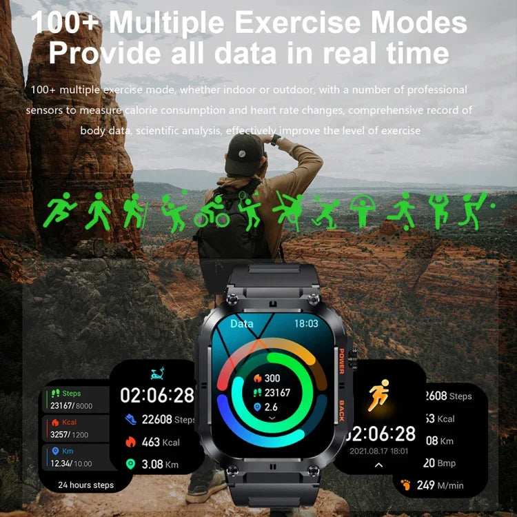 K57 Pro นาฬิกาอัจฉริยะขนาด 1.96 นิ้ว รองรับการโทร Bluetooth, เล่นเพลง, แสดงสภาพอากาศ, กันน้ำ สีดำ, สีส้ม, สายหนังสีดำ, สายหนังสีเงิน, สายเหล็กสีดำ, สายเหล็กสีเงิน, สายสามเม็ดสีดำ, สายสามเม็ดสีเงิน, สายไม้ไผ่สีดำ, สายไม้ไผ่สีเงิน