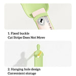 ที่บีบแถบอาหารแมว Cat Feeder ช้อนป้อนอาหารว่างบดสำหรับสัตว์เลี้ยง สีส้ม เขียว เบจ