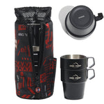 COOL CAMP CF-519 แก้วกาแฟสแตนเลส 304 สำหรับตั้งแคมป์กลางแจ้ง ฉนวนกันความร้อน ป้องกันการลวก แก้วสูญญากาศสองชั้น 4 ชิ้นชุด