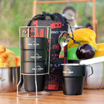 COOL CAMP CF-519 แก้วกาแฟสแตนเลส 304 สำหรับตั้งแคมป์กลางแจ้ง ฉนวนกันความร้อน ป้องกันการลวก แก้วสูญญากาศสองชั้น 4 ชิ้นชุด