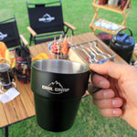 COOL CAMP CF-519 แก้วกาแฟสแตนเลส 304 สำหรับตั้งแคมป์กลางแจ้ง ฉนวนกันความร้อน ป้องกันการลวก แก้วสูญญากาศสองชั้น 4 ชิ้นชุด
