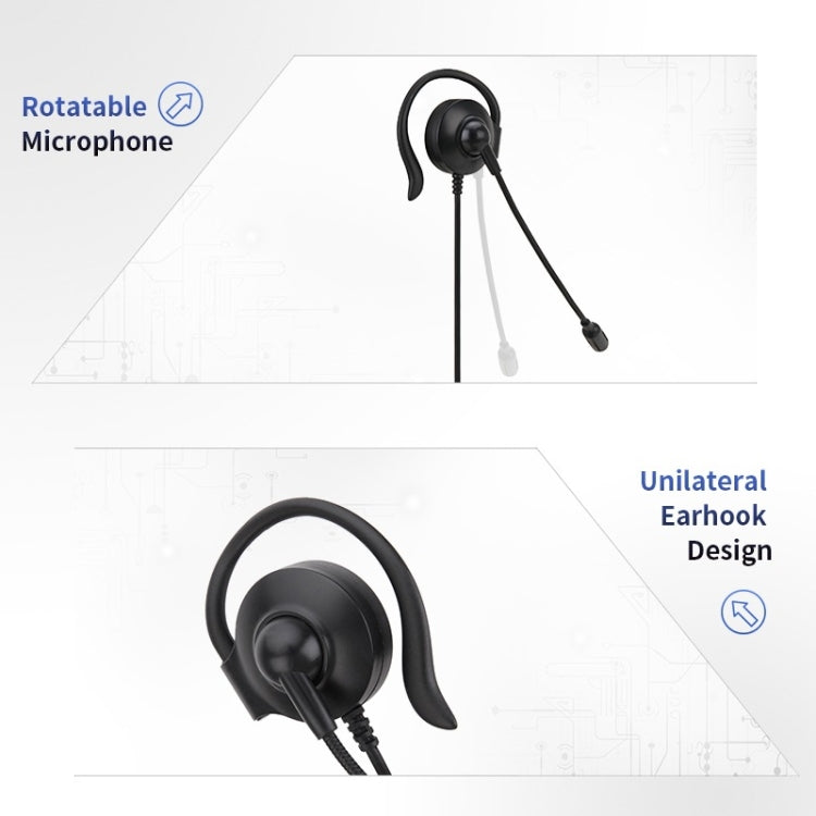 หูฟังคอมพิวเตอร์แบบมีสาย SOYTO SY227 แบบหูเกี่ยวข้างเดียว, 3.5 มม., แยกสาย USB ควบคุม