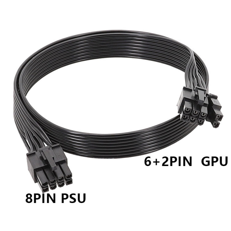 สายแบน 18AWG สำหรับ Corsair สายโมดูลจ่ายไฟ สายโมดูลการ์ดจอ 8 พิน ถึง 8 พิน 6+2 ยาว 50 ซม. สำหรับ Corsair, ยาว 60 ซม. สำหรับ Corsair