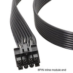 สายแบน 18AWG สำหรับ Corsair สายโมดูลจ่ายไฟ สายโมดูลการ์ดจอ 8 พิน ถึง 8 พิน 6+2 ยาว 50 ซม. สำหรับ Corsair, ยาว 60 ซม. สำหรับ Corsair
