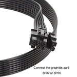 สายแบน 18AWG สำหรับ Corsair สายโมดูลจ่ายไฟ สายโมดูลการ์ดจอ 8 พิน ถึง 8 พิน 6+2 ยาว 50 ซม. สำหรับ Corsair, ยาว 60 ซม. สำหรับ Corsair