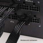 สายแบน 18AWG สำหรับ Corsair สายโมดูลจ่ายไฟ สายโมดูลการ์ดจอ 8 พิน ถึง 8 พิน 6+2 ยาว 50 ซม. สำหรับ Corsair, ยาว 60 ซม. สำหรับ Corsair