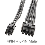 สายอะแดปเตอร์ CPU 8 พิน เป็น 8+4 พิน สายจ่ายไฟ เมนบอร์ด โปรเซสเซอร์ ยาว 20 ซม., 30 ซม.