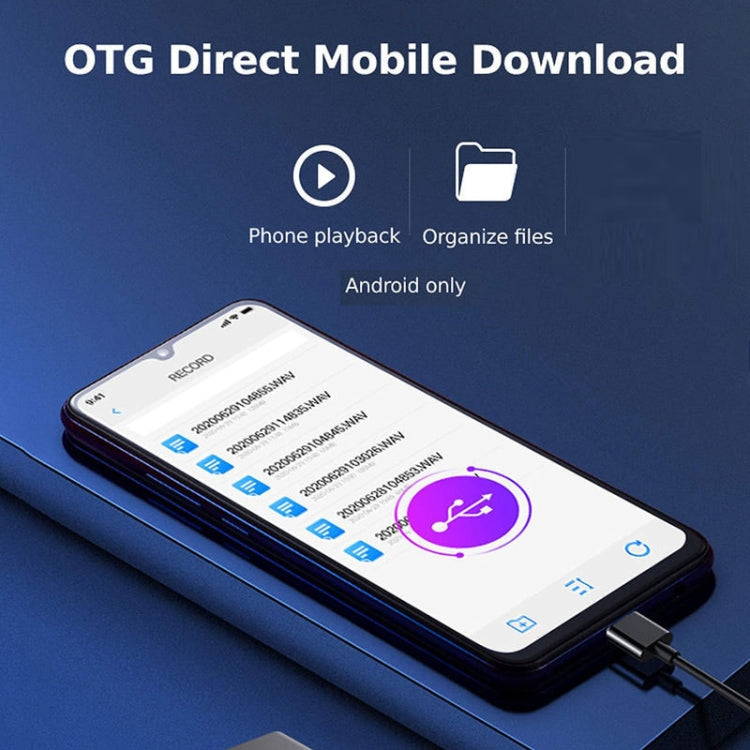เครื่องบันทึกเสียงแม่เหล็กลดเสียงรบกวน HD แบบพกพา Q63 ปากกาบันทึกเสียงอัจฉริยะเปิดใช้งานด้วยเสียง, 8GB, 32GB