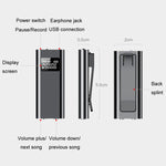 เครื่องบันทึกเสียงอัจฉริยะ Q25 พร้อมหน้าจอ HD ตัดเสียงรบกวน คลิปหนีบหลัง, 4GB, 8GB, 16GB, 32GB