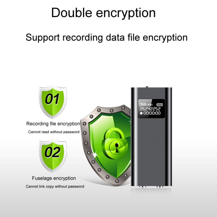 เครื่องบันทึกเสียงอัจฉริยะ Q25 พร้อมหน้าจอ HD ตัดเสียงรบกวน คลิปหนีบหลัง, 4GB, 8GB, 16GB, 32GB