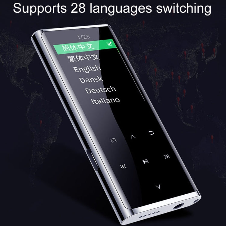 เครื่องเล่นเพลง MP3/MP4 บลูทูธ M27 ขนาด 1.8 นิ้ว พร้อมบันทึกเสียงและอ่าน e-book, 4GB, 8GB, 16GB, 32GB