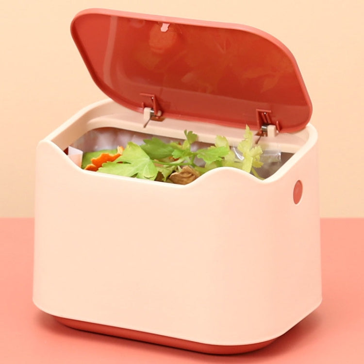 Push Type Desktop Wastebasket Small Odor-Isolating Pet Litter Pan, 17.8 x 13 x 13.5cm