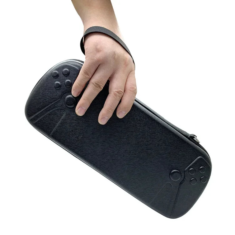 เคสแข็งสำหรับเครื่องเล่น Sony PlayStation Portal พร้อมกระเป๋าเก็บของพกพา, หนัง PU ลายเส้นตัด, ผ้า Oxford 1680D