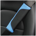 Car Seat Belt Cover Carbon Fiber Leather Auto Seat Shoulder Protection, Black, Red, Wine Red, Crown Black, Crown Red, Crown Wine Red