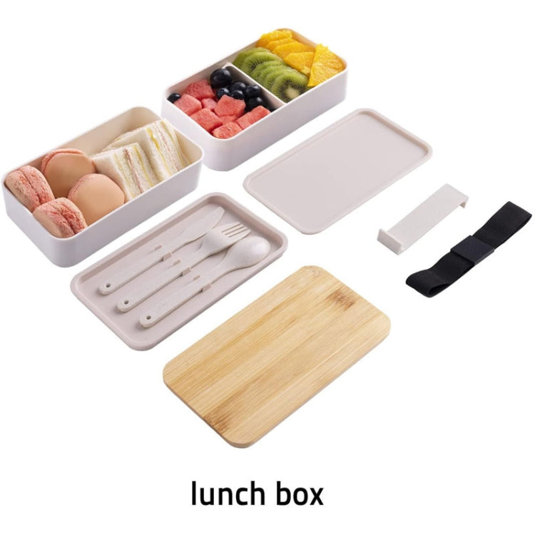1200ml Portable Compartment Insulated Double Layer Lunch Box Microwavable Plastic Food Container, Without  Insulation Bag Black, Without Insulation Bag White, With Insulation Bag Black, With Insulation Bag White