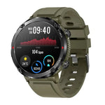 T30 นาฬิกาอัจฉริยะกีฬาและกันน้ำขนาด 1.6 นิ้ว รองรับเพลงและโทร Bluetooth สีดำ, สีเขียวเข้ม, สายเหล็กดำ+ซิลิโคน, สายตาข่ายดำ+ซิลิโคน
