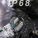T30 นาฬิกาอัจฉริยะกีฬาและกันน้ำขนาด 1.6 นิ้ว รองรับเพลงและโทร Bluetooth สีดำ, สีเขียวเข้ม, สายเหล็กดำ+ซิลิโคน, สายตาข่ายดำ+ซิลิโคน