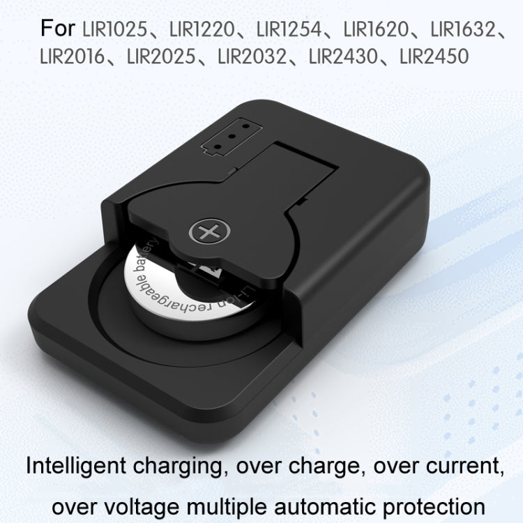 เครื่องชาร์จแบตเตอรี่ปุ่ม LIR2032/2450 4.2V แบบอเนกประสงค์, RSC-X2-2 สีขาว, RSC-X2-2 สีดำ