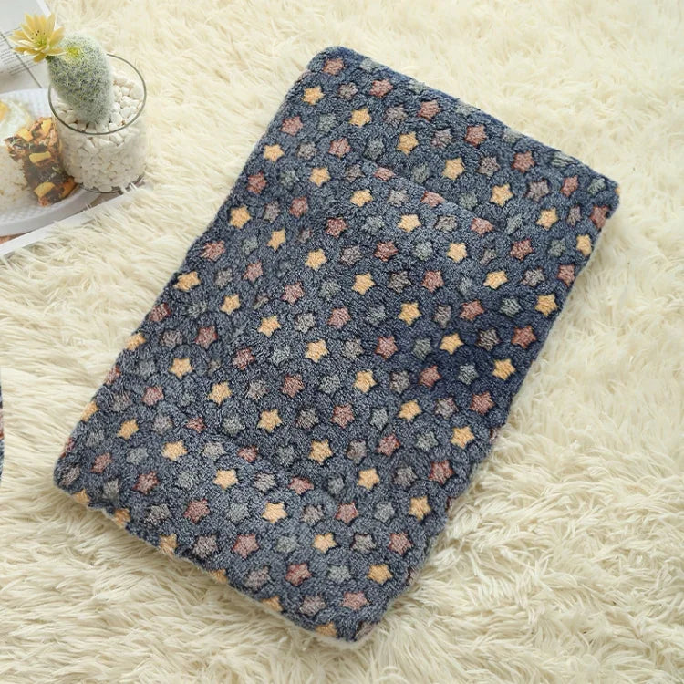 เบาะสัตว์เลี้ยงหนา ผ้าห่มแมวสุนัข เตียงสัตว์เลี้ยง ขนาด 32x25ซม., 49x32ซม., 61x41ซม., 69x52ซม., 79x60ซม.