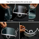 10pcs /Bag Recyclable Transparent Restaurant Mask Chef Anti-fog And Anti-Spittle Plastic Masks