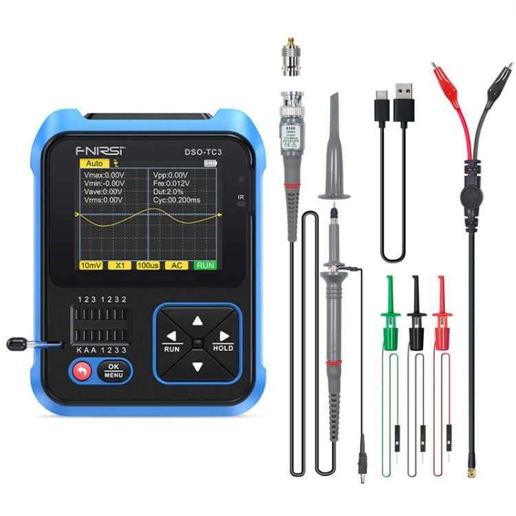 เครื่องวัดออสซิลโลสโคปดิจิทัลแบบมือถือ FNIRSI 3 in 1 พร้อมเครื่องทดสอบ LCR ทรานซิสเตอร์, รุ่น DSO-TC3 มาตรฐาน, รุ่น DSO-TC3 อัปเกรด