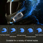 หูฟังบลูทูธสำหรับหมวกกันน็อคมอเตอร์ไซค์ รุ่น V10, ระบบเสียงสเตอริโอ Bluetooth 5.0 สำหรับขี่จักรยาน