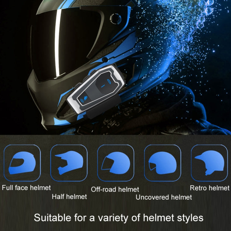 หูฟังบลูทูธสำหรับหมวกกันน็อคมอเตอร์ไซค์ รุ่น V10, ระบบเสียงสเตอริโอ Bluetooth 5.0 สำหรับขี่จักรยาน