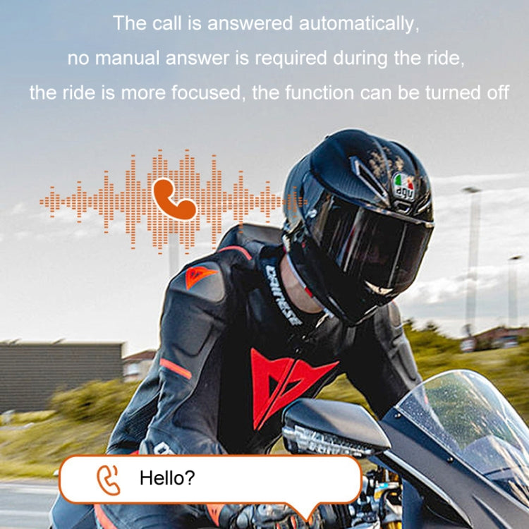 หูฟังบลูทูธสำหรับหมวกกันน็อคมอเตอร์ไซค์ รุ่น V10, ระบบเสียงสเตอริโอ Bluetooth 5.0 สำหรับขี่จักรยาน