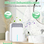 1500ml Semiconductor Dehumidifier with Automatic Defrost Function, Timer, Sleep Mode, EU Plug