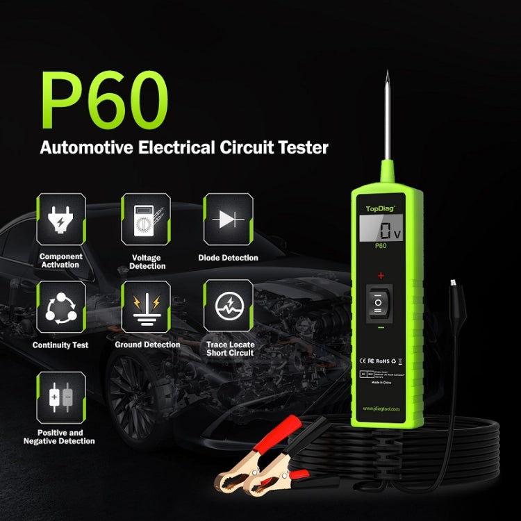 JDiag 6-30V Voltage Detector Automotive Power Circuit Diagnostic Diode, P60