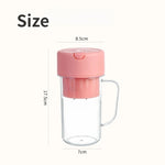เครื่องคั้นน้ำผลไม้แบบมีหลอด 420 มล. ใบมีด 6 แฉก ชาร์จ USB เครื่องปั่นสมูทตี้แบบพกพา