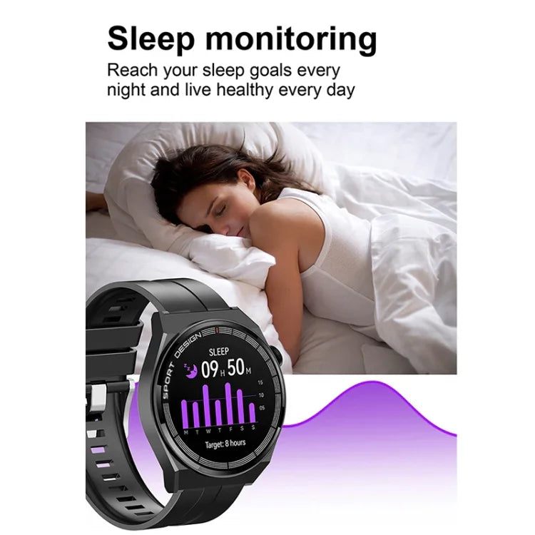 GT3Pro สมาร์ทวอทช์หน้าจอ 1.28 นิ้ว พร้อมบลูทูธและ NFC สีดำซิลิโคน, สีเงินซิลิโคน, หนังดำ, หนังน้ำตาล, เหล็กดำ, เหล็กเงิน, เหล็กสามเม็ดสีดำ, เหล็กสามเม็ดสีเงิน