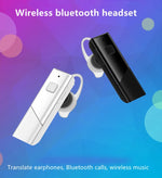หูฟังแปลภาษาอัจฉริยะไร้สาย BT5.0 แปลภาษาแบบเรียลไทม์ รองรับ 40 ภาษา (สีขาว), รองรับ 40 ภาษา (สีดำ)