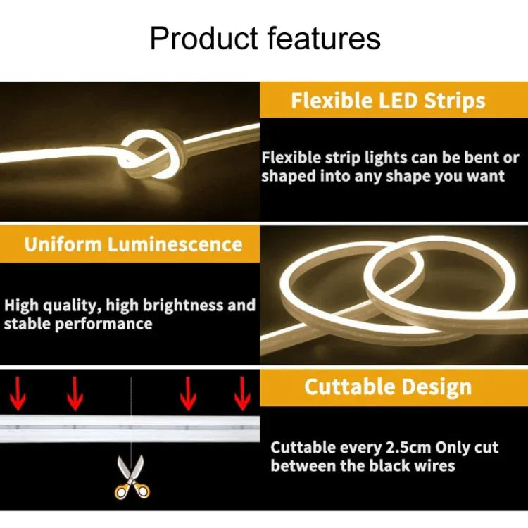 LIXINCORDA ไฟเส้น LED นีออนซิลิโคนอ่อน USB 5V 2 เมตร ควบคุมด้วยการสัมผัส, USB ควบคุมด้วยการสัมผัส (สีชมพู), USB ควบคุมด้วยการสัมผัส (สีวอร์มไวท์), USB ควบคุมด้วยการสัมผัส (สีน้ำเงิน)