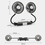 Car Double-head Hose Seat Fan with Light, F310