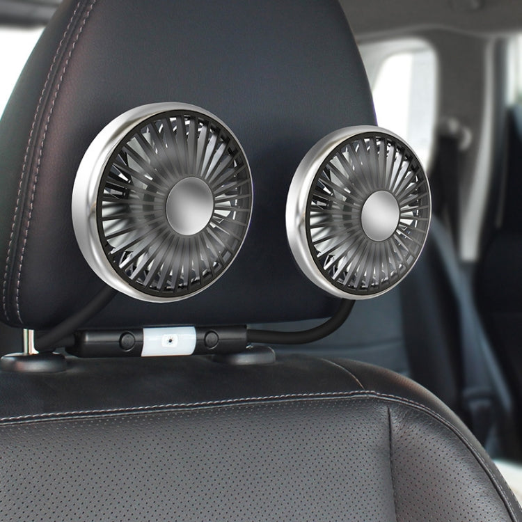 Car Double-head Hose Seat Fan with Light, F310