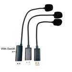 ไมโครโฟนสำหรับประชุมวิดีโอถ่ายทอดสดผ่านคอมพิวเตอร์แบบเสียบตรง USB, ขนาด 4.0x205 มม., 4.0x255 มม., 4.0x255 มม. พร้อมสวิตช์