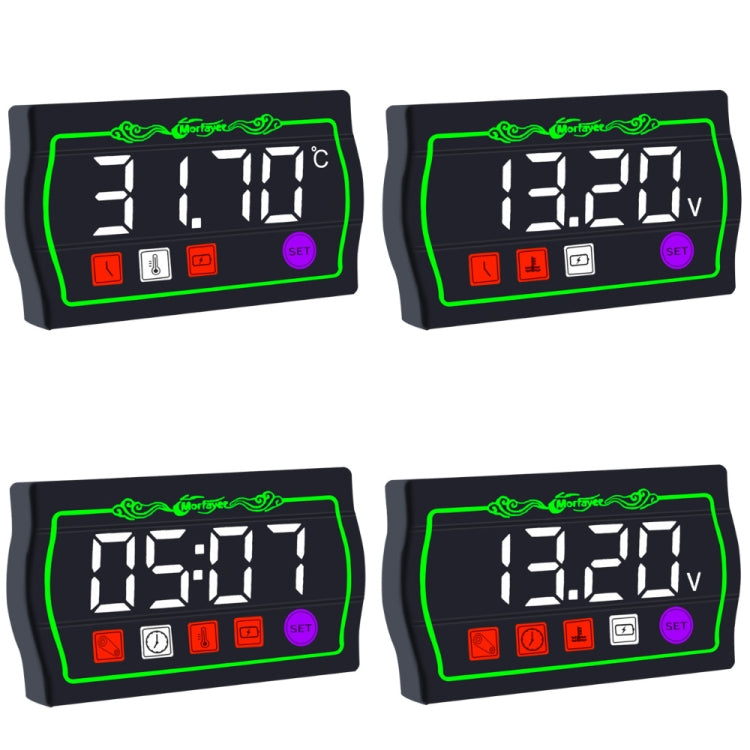 Morfayer Locomotive Intelligent Multi-function Tachometer, 4 in 1 Ambient Temperature Gauge, 4 in 1 Water Temperature Meter, 5 in 1 Ambient Temperature Tachometer, 5 in 1 Water Temperature Tachometer