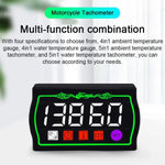 Morfayer Locomotive Intelligent Multi-function Tachometer, 4 in 1 Ambient Temperature Gauge, 4 in 1 Water Temperature Meter, 5 in 1 Ambient Temperature Tachometer, 5 in 1 Water Temperature Tachometer