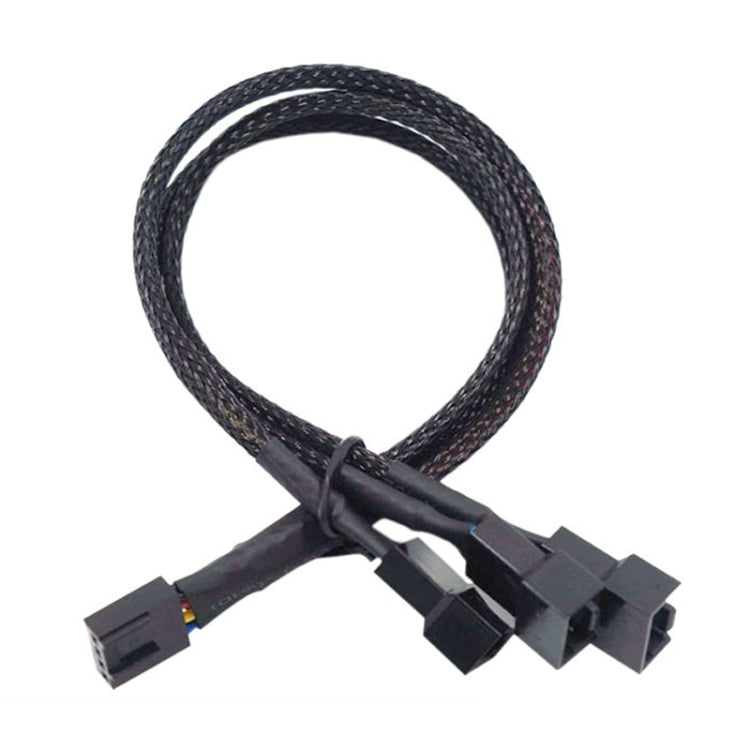 สายต่อพัดลมระบายความร้อนควบคุมอุณหภูมิ PWM คอมพิวเตอร์ ขั้วต่อ HUB เคส ยาว 0.27 ม.