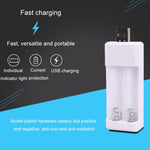 เครื่องชาร์จแบตเตอรี่ชาร์จซ้ำ AA / AAA แบบเสียบตรง 2 ช่อง USB, USB 2 ช่อง
