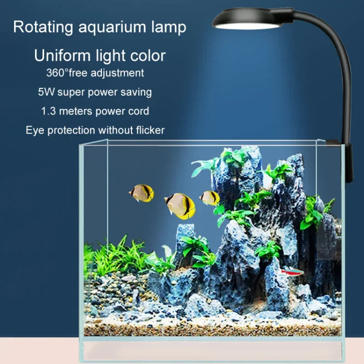 ไฟ LED คลิปติดตู้ปลา 5W USB สำหรับไฟส่องพืชน้ำโปร่งแสง