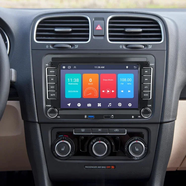 เครื่องเล่นขนาดใหญ่สำหรับ Volkswagen/Skoda 1+32G หน้าจอใหญ่ รองรับ Carplay, Android, ระบบนำทาง, กล้องถอยหลัง เครื่องรวม 1+32G