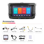 เครื่องเล่นขนาดใหญ่สำหรับ Volkswagen/Skoda 1+32G หน้าจอใหญ่ รองรับ Carplay, Android, ระบบนำทาง, กล้องถอยหลัง เครื่องรวม 1+32G