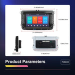 เครื่องเล่นขนาดใหญ่สำหรับ Volkswagen/Skoda 1+32G หน้าจอใหญ่ รองรับ Carplay, Android, ระบบนำทาง, กล้องถอยหลัง เครื่องรวม 1+32G